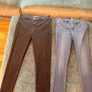 Hollister Skinny Jeans in Black & Light Blue Wash